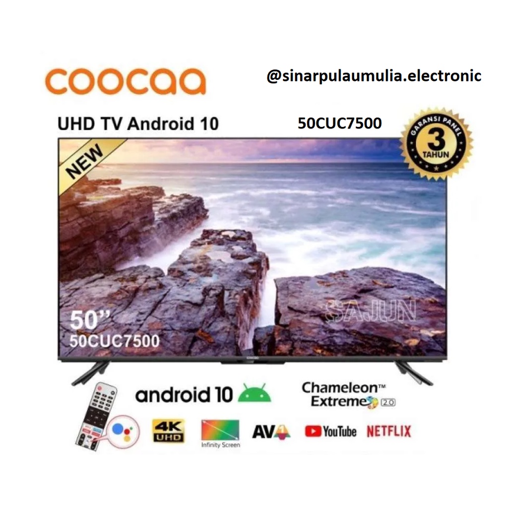 Coocaa LED TV 50 Inch Smart Android 4K UHD - 50CUC7500 / 50 CUC 7500 / 50 CUC7500 / 50CUC 7500