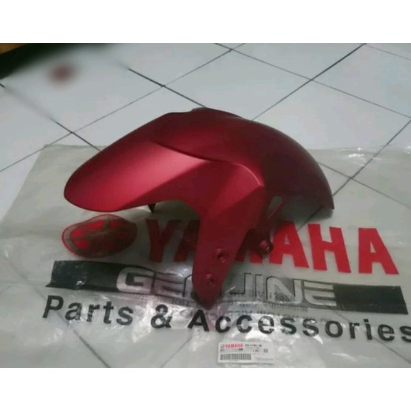 spakbor depan yamaha R15 new VVA BK6 merah doff bagus