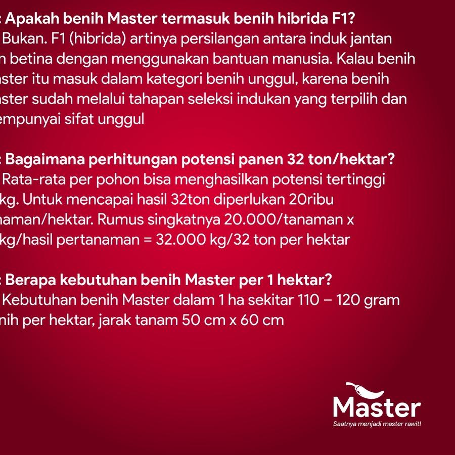 ㍐ Benih Cabe Rawit - MASTER - 10 gr / bibit cabai lombok putih merah unggul kaliber ㍿