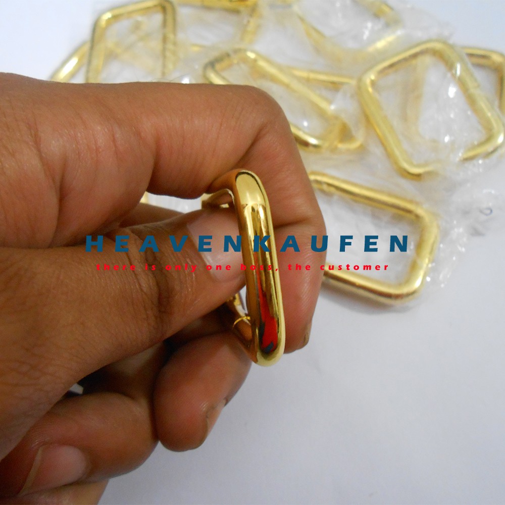 Ring Kotak Tas 3 cm Warna Gold (Emas) Kualitas Premium Tebal 4,5 mm