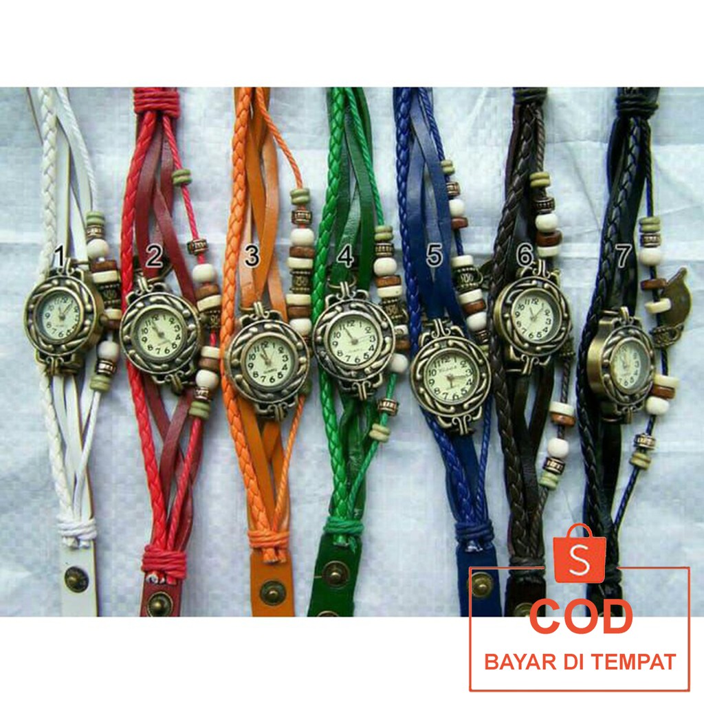 [✅COD] Jam Tangan Gelang Analog Watch Fashion Wanita Cewek Anti Air Murah Couple Original