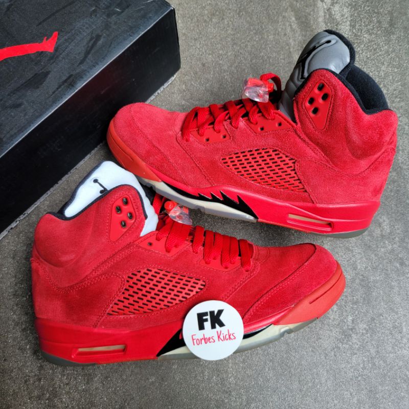 Air Jordan 5 Retro Red Suede || raging bull