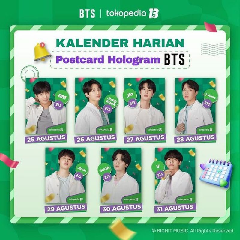 Postcard BTS toko hijau