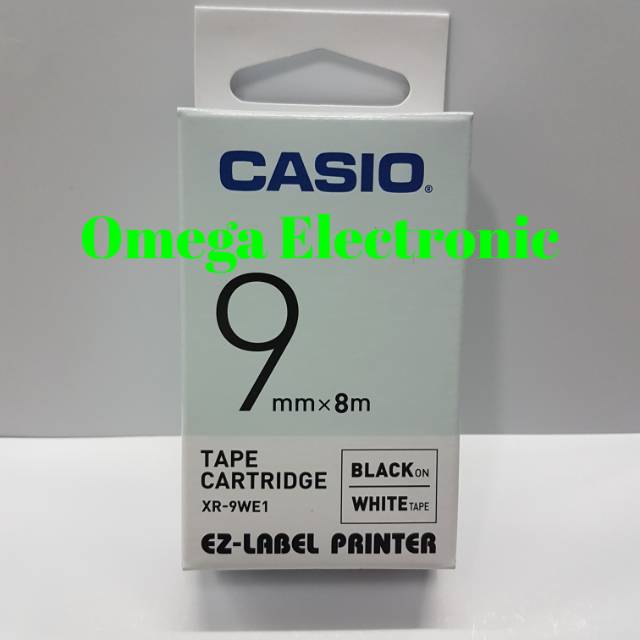 EZ Label Printer XR-9WE1 9mm Black on White Tape Label Casio