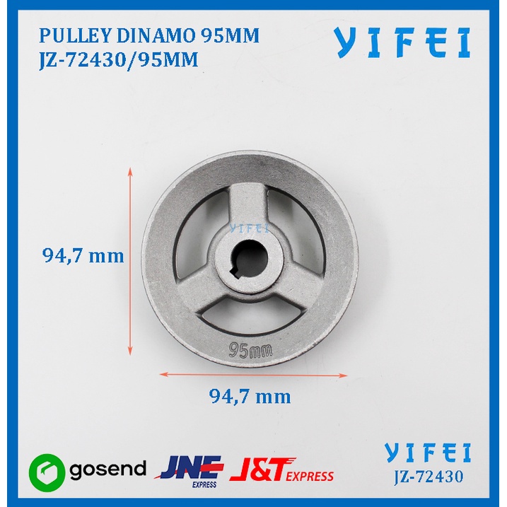 Pulley / Poli / Poly Dinamo Mesin Jahit 95MM YIFEI-72430/95MM