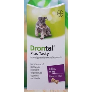 DRONTAL DOG-OBAT CACING DOGGY-OBAT CACING ANJING-DRONTAL PLUS TASTY-OBAT CACING KHUSUS ANJING-DRONTA