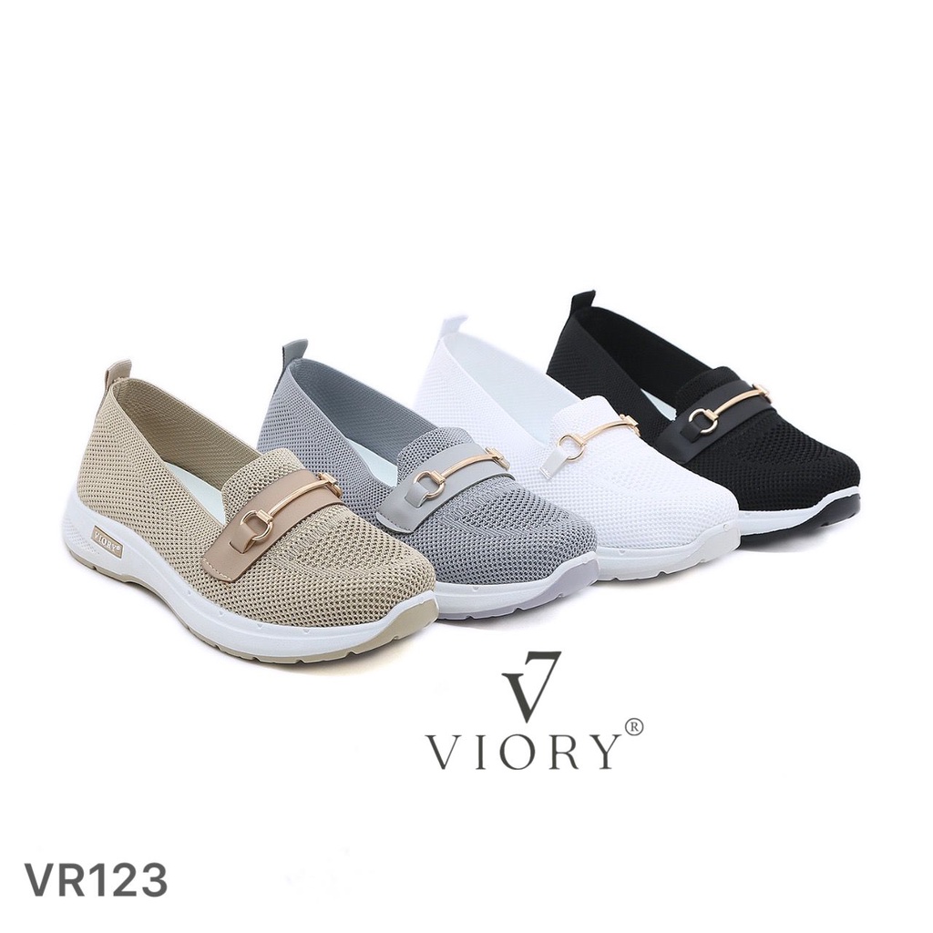 VIORY Sepatu Wanita Flyknit Flat Shoes #VR123 ORIGINAL