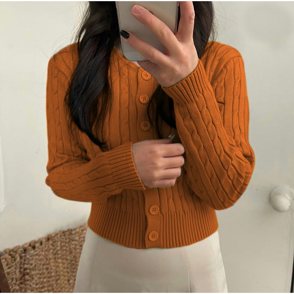 Cardi Rrisevv - Crop Top Cardi - Cardigan Rajut Wanita Terbaru - Pakaian Perempuan