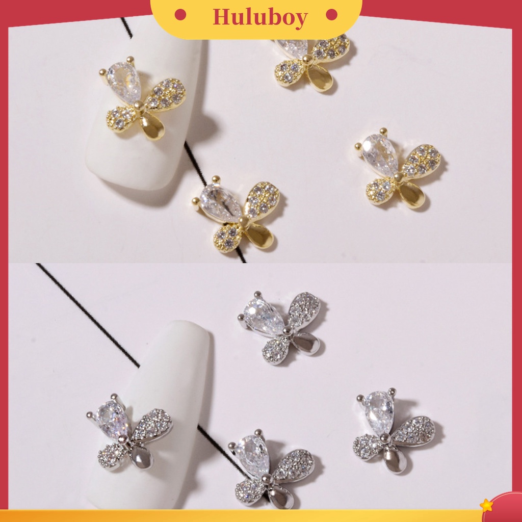 Huluboy Huluboy♡ Berlian Imitasi Bentuk Hati Bahan Alloy Untuk Dekorasi Nail Art