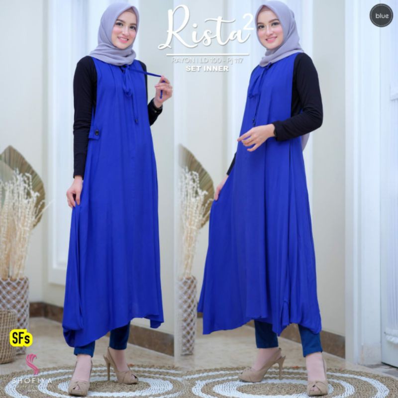 RISTA #2/DRESS/DRESS MURAH/BAJU MUSLIM SET/FASHION MUSLIM WANITA/GAMIS/DRESS MUSLIM By:Sofia