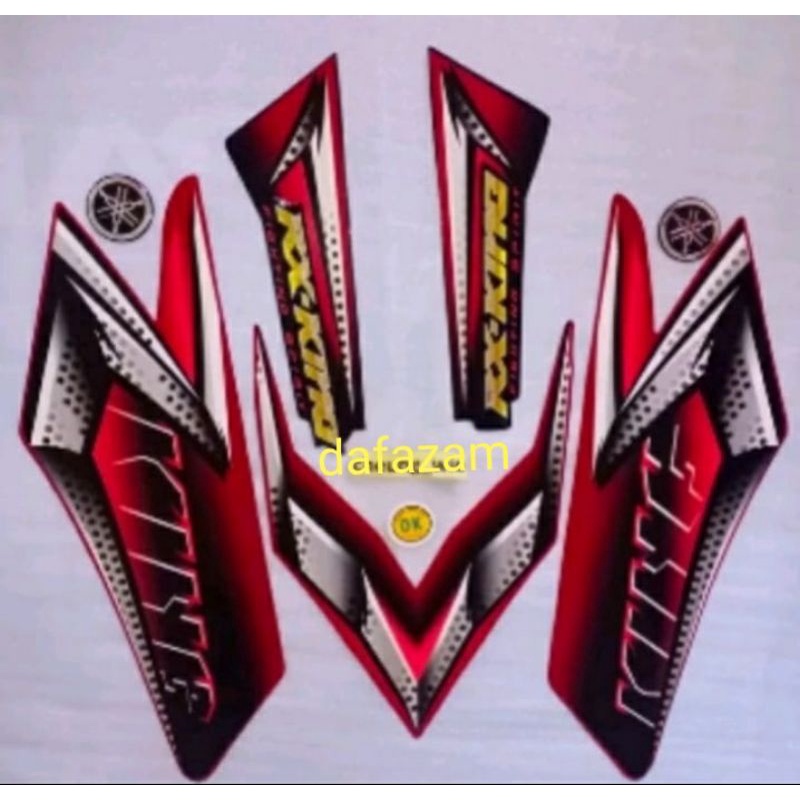 

lis body striping stiker /embelm yamah rx-king merah 2008 kw super