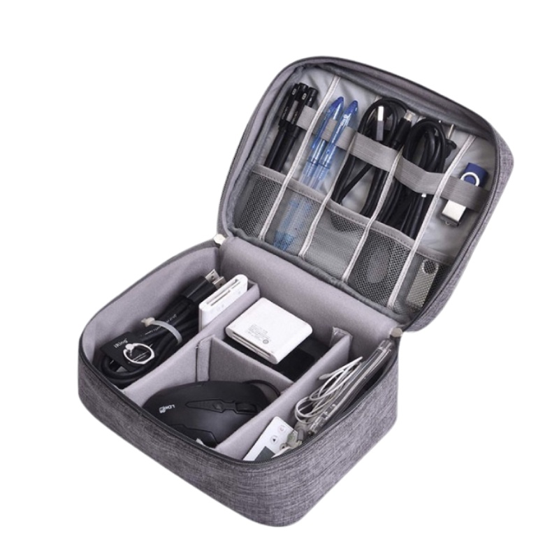 Tas Kabel Travel Gadget Organizer Travel Pouch Charger Camera 2 Layer Multifungsi travel pouch charger organizer cable gadget bag tas kabel charger casan USB Tas Kabel casan Charger Organizer Tragbare/Digital Storage Bag Serbaguna murah