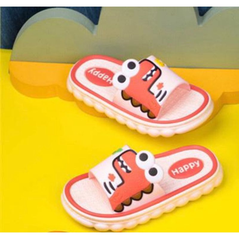 Sandal anak PVC kartun motif Dino/Sandal anak import S2