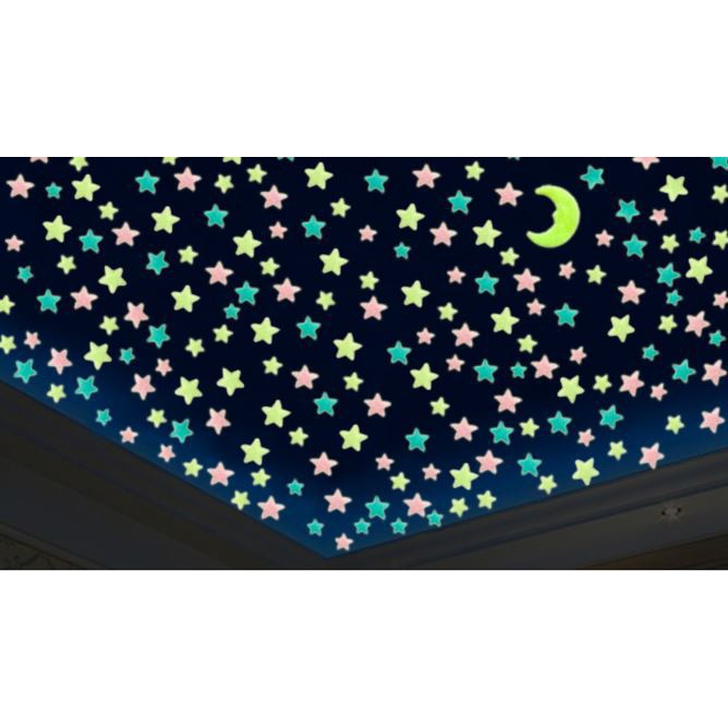 

Limited! MBSLF 502 1 PCS Stiker Bintang Glow In The Dark