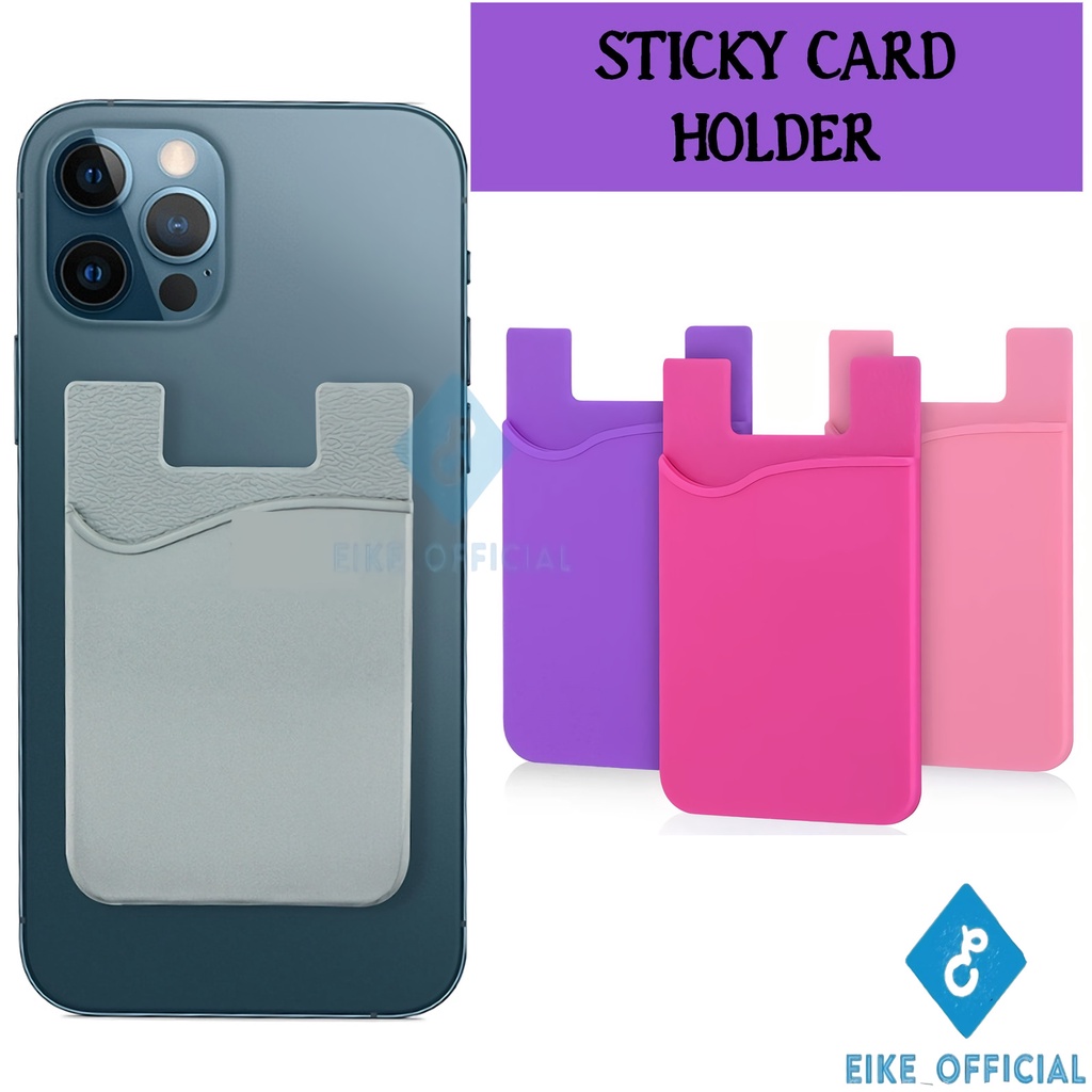 [EIKE] CARD HOLDER TEMPAT KARTU ATM DI HP SARUNG HP DOMPET HP STICKY CARD