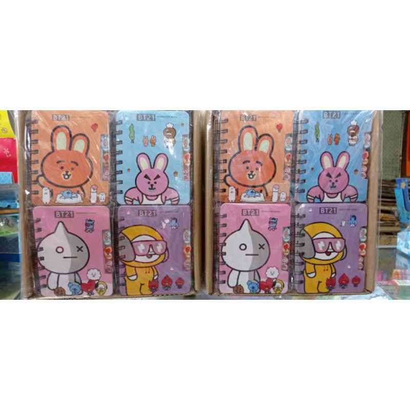 

Note Ring BTS spiral note book BT21 buku memo 20pcs