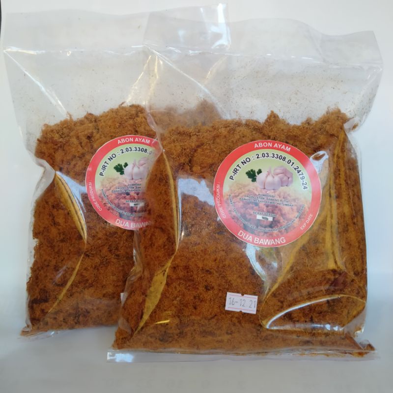 

Abon Ayam Asli Bawang Putih 500 gram