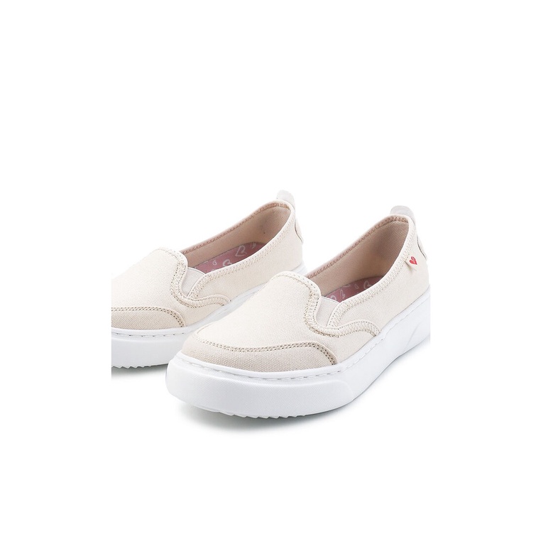 SEPATU SLIP ON OBERMAIN WANITA ORIGINAL BRANDED TERBARU BEIGE OW06