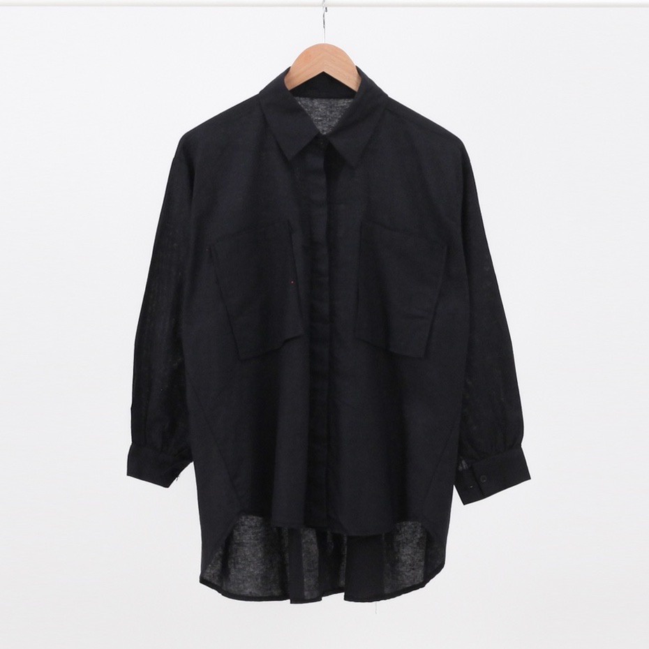 Kika Pocket Rami kemeja polos by DAZPROJECT