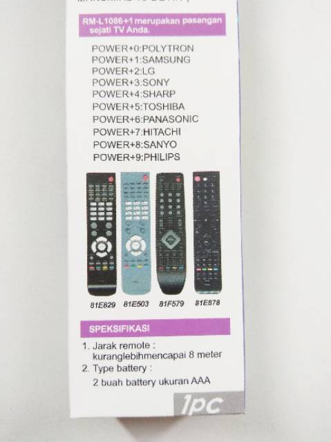 REMOT/REMOTE TV POLYTRON LCD LED UNIVERSAL/MULTI/SERBA GUNA CINEMAX / BAZZOKE / XCEL