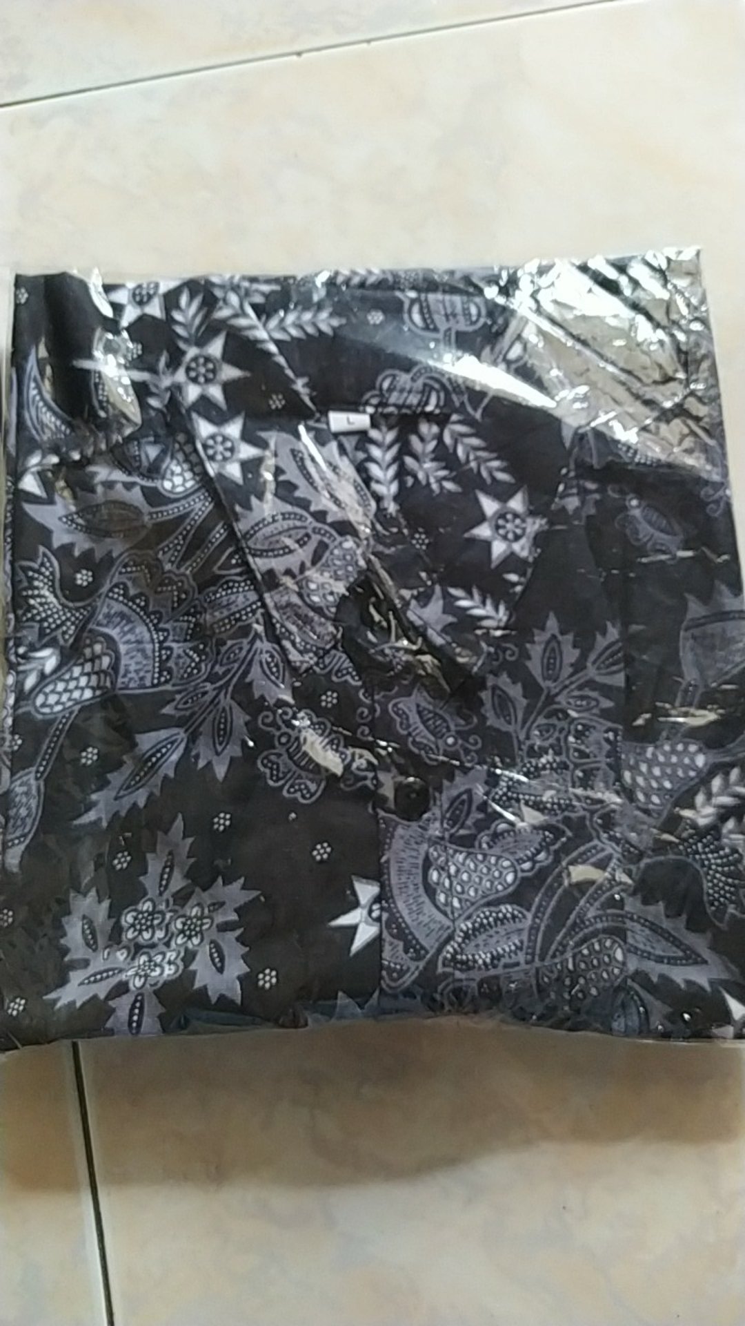 Gamis Batik - Couple Baju Batik Satu Keluarga Motif Manggar Abu