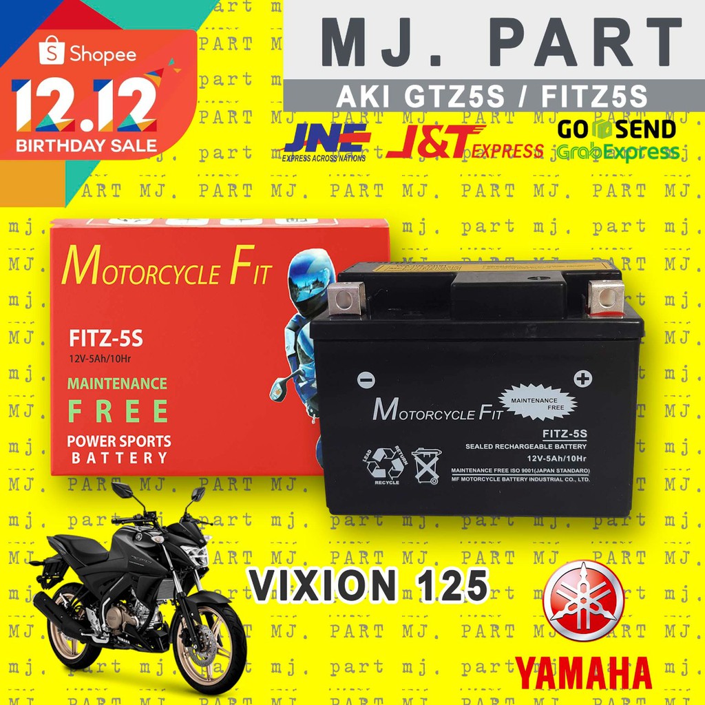 Accu Motor MF GTZ5 Yamaha Vixion 125 GS YUASA MOTOBATT BATRE MOTOR AKI MURAH AKI BAGUS AKI LARIS