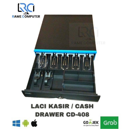 CASH DRAWER / LACI UANG / LACI KASIR I-SCAN CD-408 / CD408 7 BILL 4 KOIN RJ-11