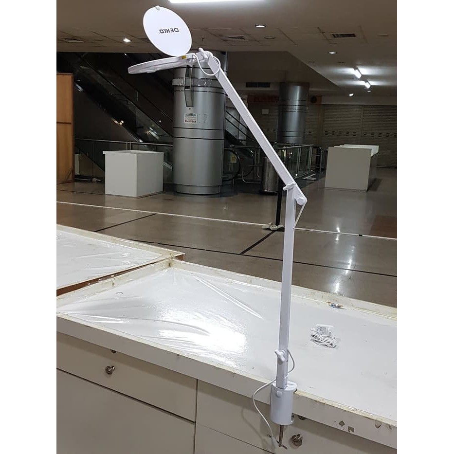 Dekko Ml-863L Magnifier Table Lamp With 10X Optical Magnifying Glass