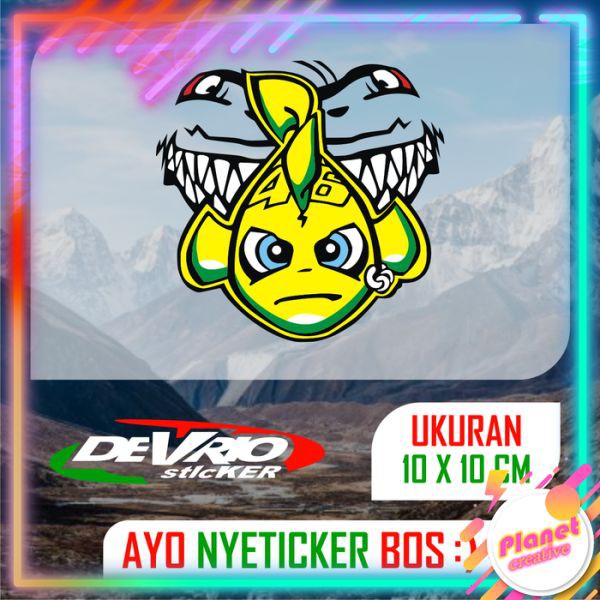 

Stiker Rossi Ikan Cutting Sticker Panjang 10 cm