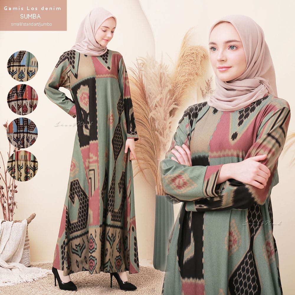 Gamis Los Motif Songket Sumba, Songket Majapahit, Songket Candi, Songket Brazil, Songket Sumatera da
