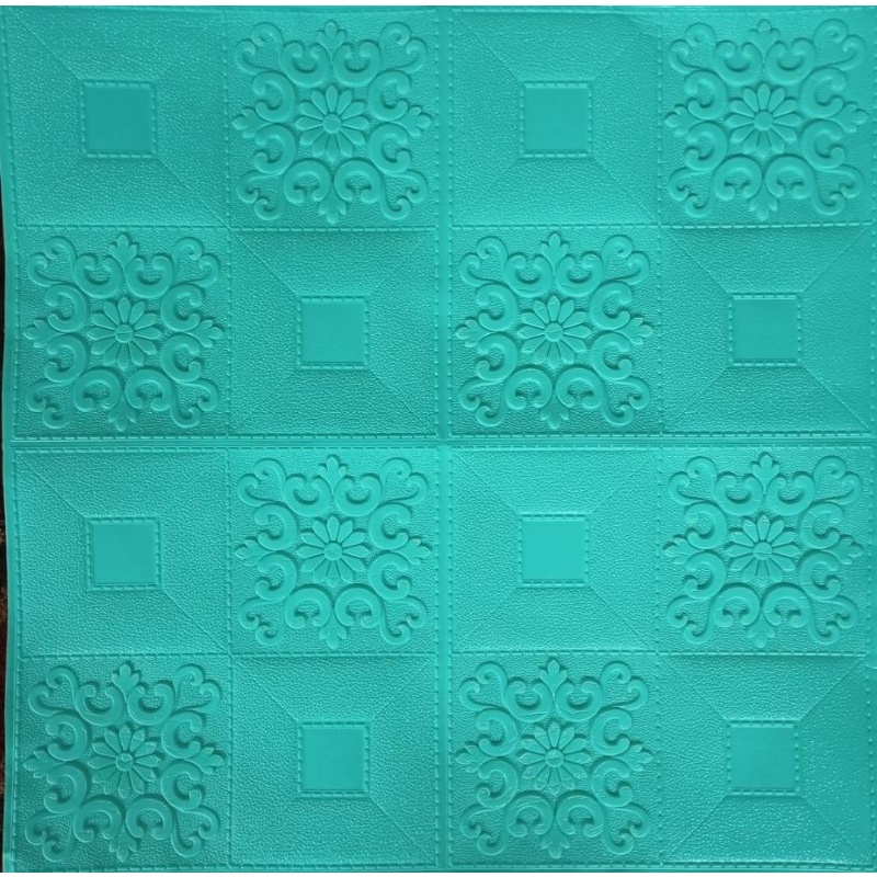 10 LEMBAR WALLPAPER 3D MOTIF BATIK 70x77CM / WALLPAPER BATIK CLASSIC WARNA-10LEMBAR BATIK TOSCA
