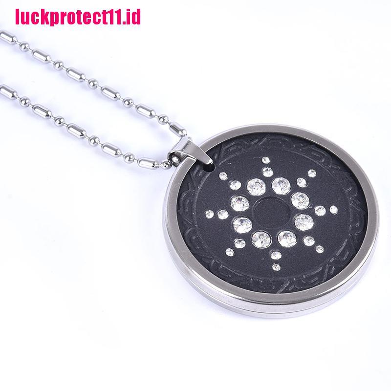 (LUCK) Kalung Rantai Dengan Liontin Quantum Scalar Energi Ion Negatif Untuk Kesehatan