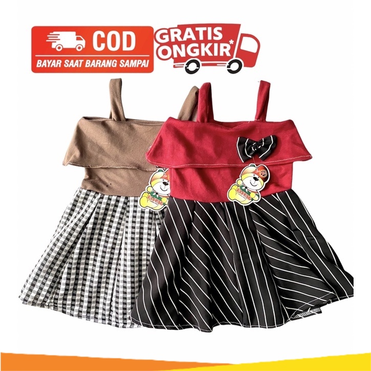 COD DRESS ANAK termurah baju anak dress anak kecil baju anak perempuan baju anak cewek 1-3 tahun