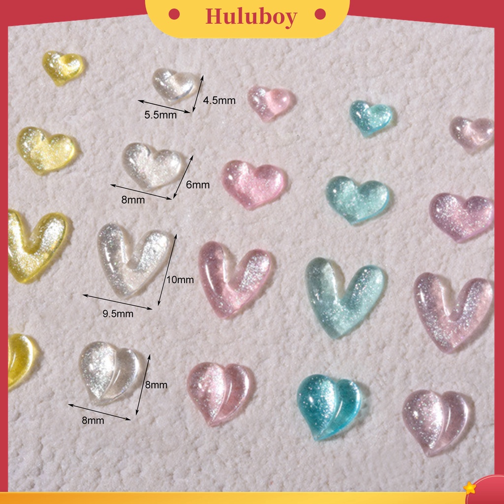 Huluboy Huluboy♡ 30 Pcs / Set Ornamen Kuku Berlian Imitasi Model Mata Kucing