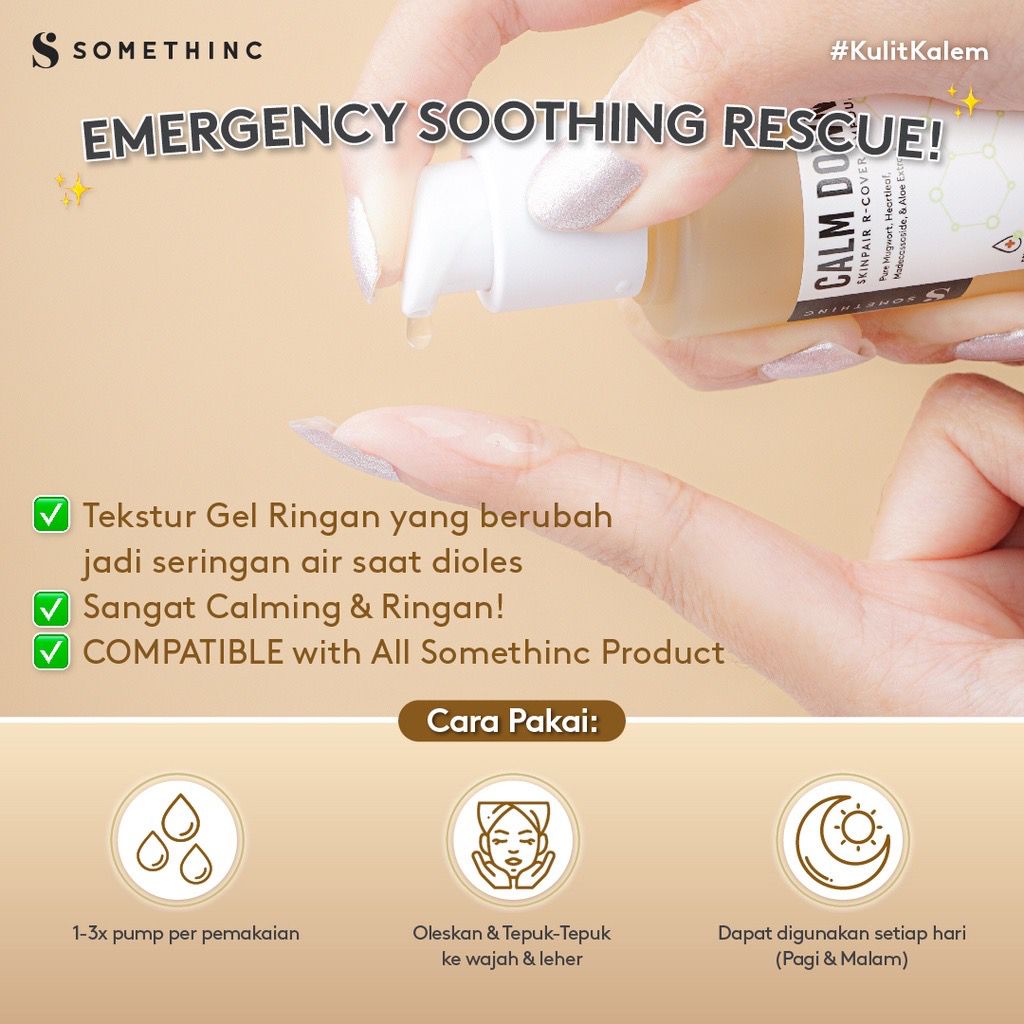 BPOM SOMETHINC Calm Down! Skinpair R-Cover Ampoule Madagascar Centella Asiatica Essence