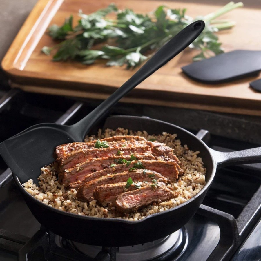 Sutil Spatula Sodet Silikon Spatula Tahan Panas Sodet Alat Masak Wajan-2