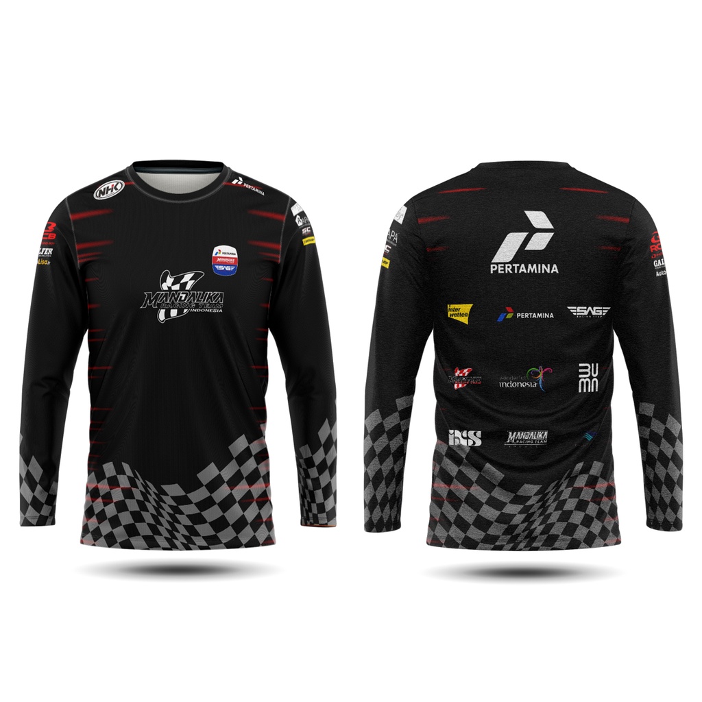 Utamamedia - Kaos Pria Mandalika Lengan Panjang / Kaos Mandalika Moto GP