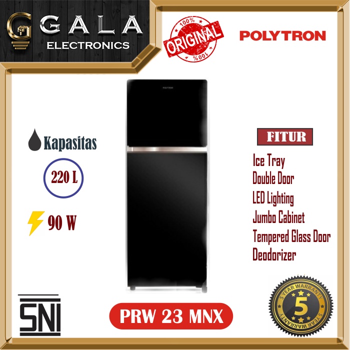 LEMARI ES / KULKAS POLYTRON PRW 23 MNX (2 PINTU)