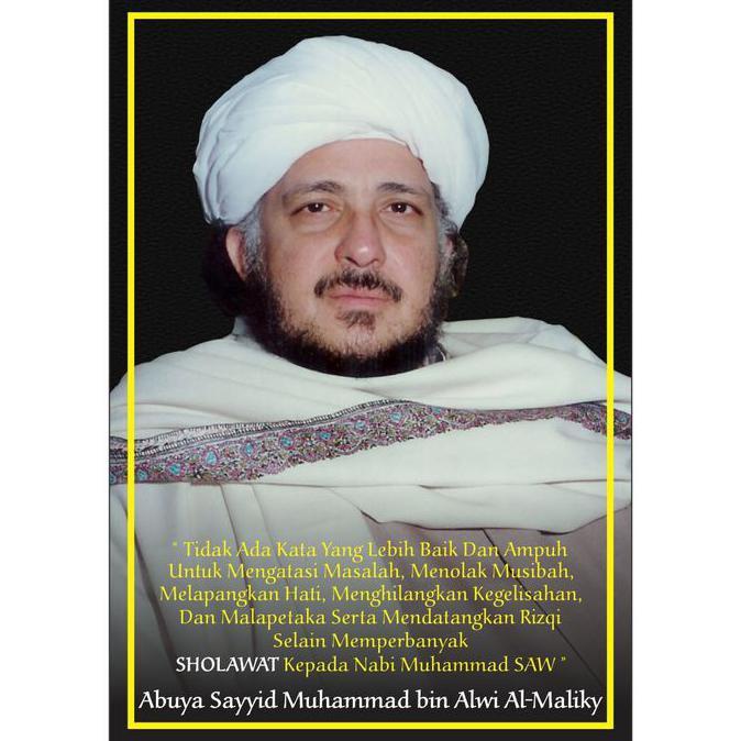 

READY!!!! BISA COD POSTER SUDAH DILAMINASI GROSIR A3+ BUYA SAYYID AL MALIKY BAHAN ART PAPER 310GR TAJAM