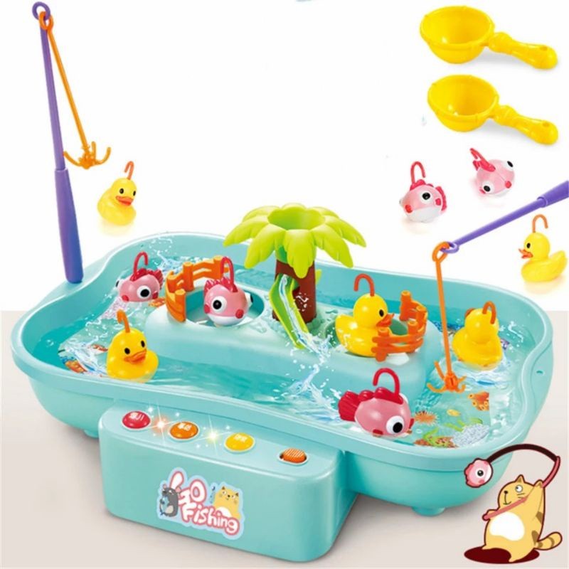 MOMBABY1 Kado mainan anak Pancingan ikan Ducklings / Mainan Anak Fishing game