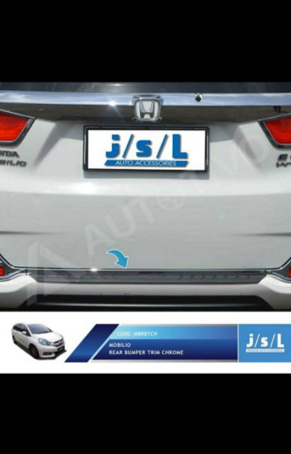 List bumper belakang rear bumper trim chrome  Mobilio chrome jsl