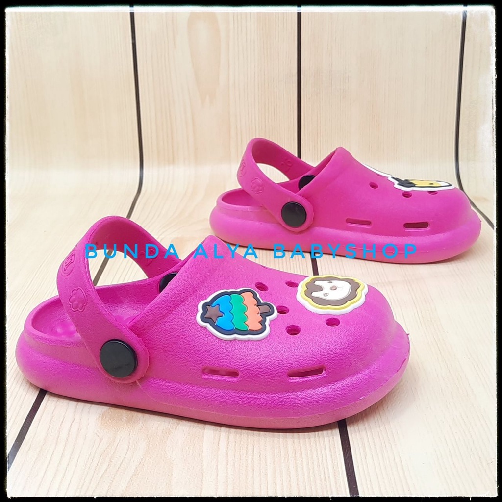 Sendal Anak Perempuan Umur 2 - 4 Tahun FANTA Empuk Elastis - Sepatu Sandal Anak Cewek Elastis Motif Lucu Anti Licin Size 26 - 30