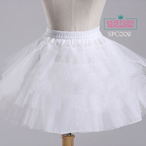 [STOK TERBATAS] PENGEMBANG GAUN WEDDINGDRESS PETTICOAT 3 LAYER ROK TUTU PUTIH SPC002