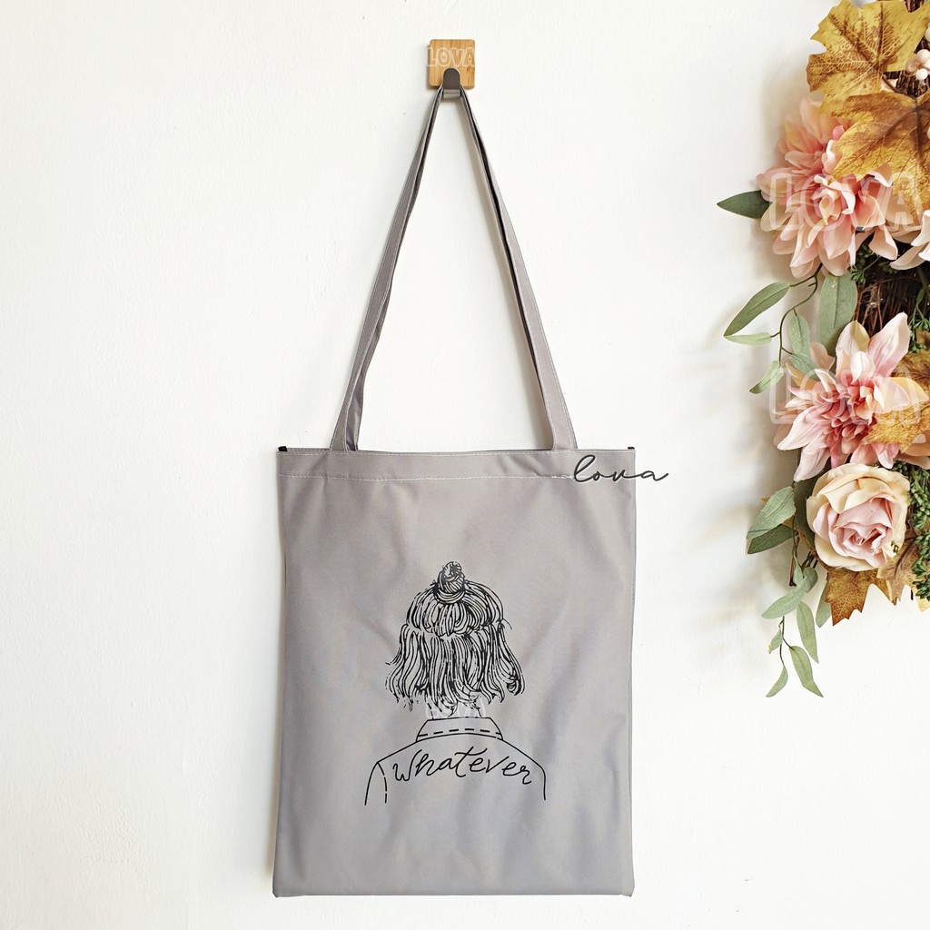 [LOKAL] Fashion Fair - TOTEBAG WHATEVER Dari JKT - BISA COD TOTE BAG WANITA MURAH MORYMONY