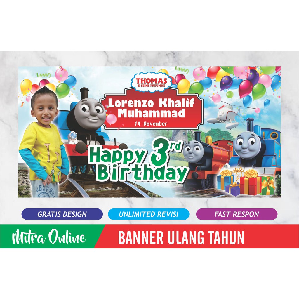  Desain Banner Ultah Anak  Cowok desain  ratuseo com