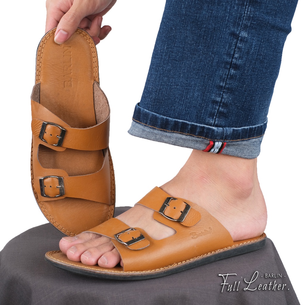 Sandal Kulit Pria - Sendal Pria Kulit Asli Original Barlin