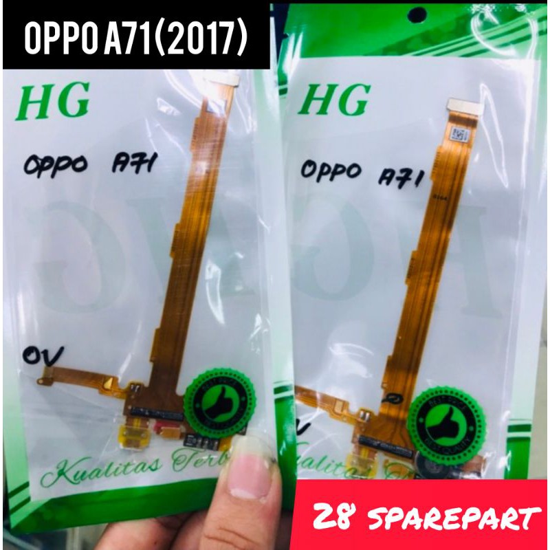 FLEXIBLE/CONEKTOR CHARGER+MIC OPPO A71 2017 ORIGINAL