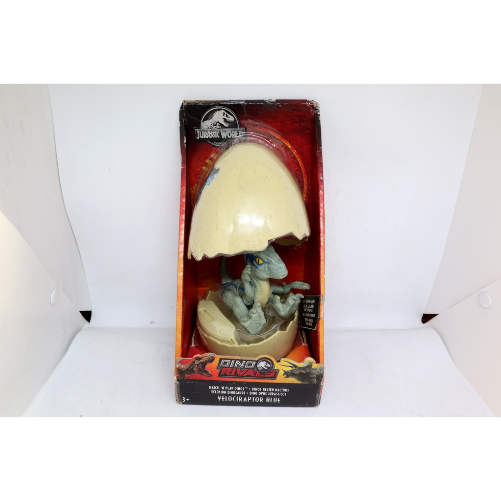Jurassic World Dino Rivals Hatch n Play Dinos Velociraptor Blue Original Mattel