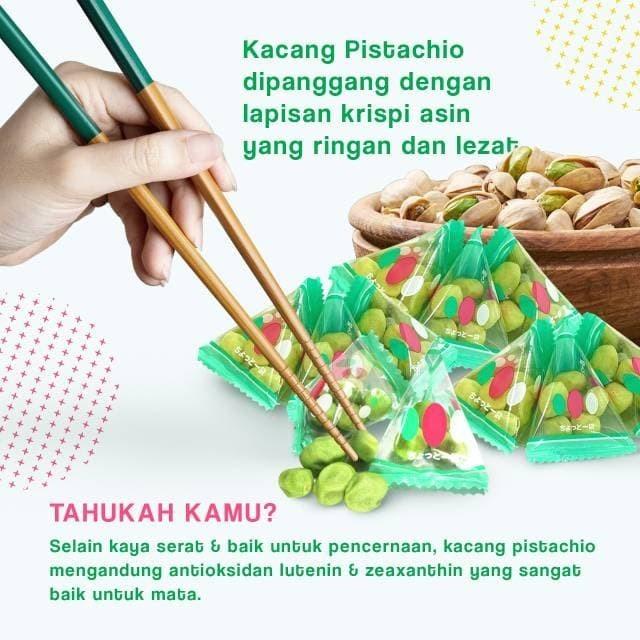 

Sennarido Green Snack Pistachios 90g Cemilan Kacang Jepang
