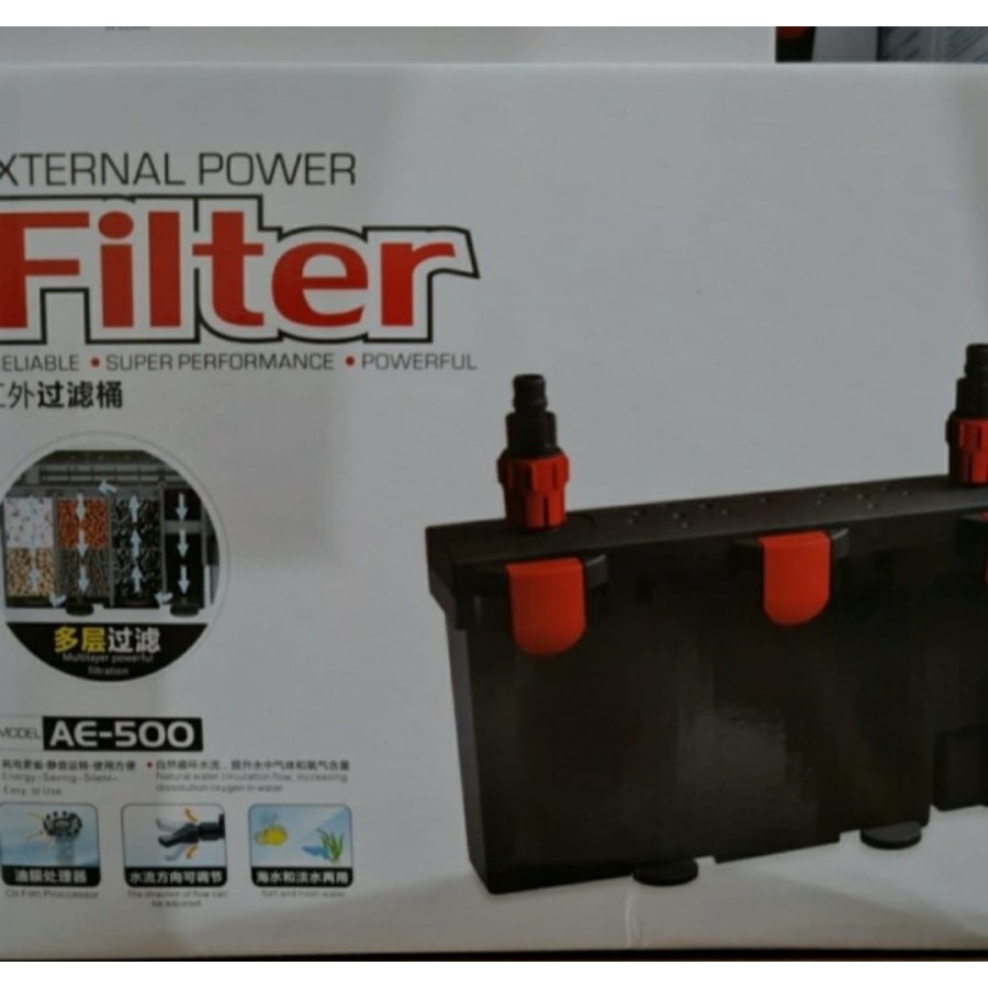 Filter Hang On Jeneca AE 500 aquarium with media filter AE500